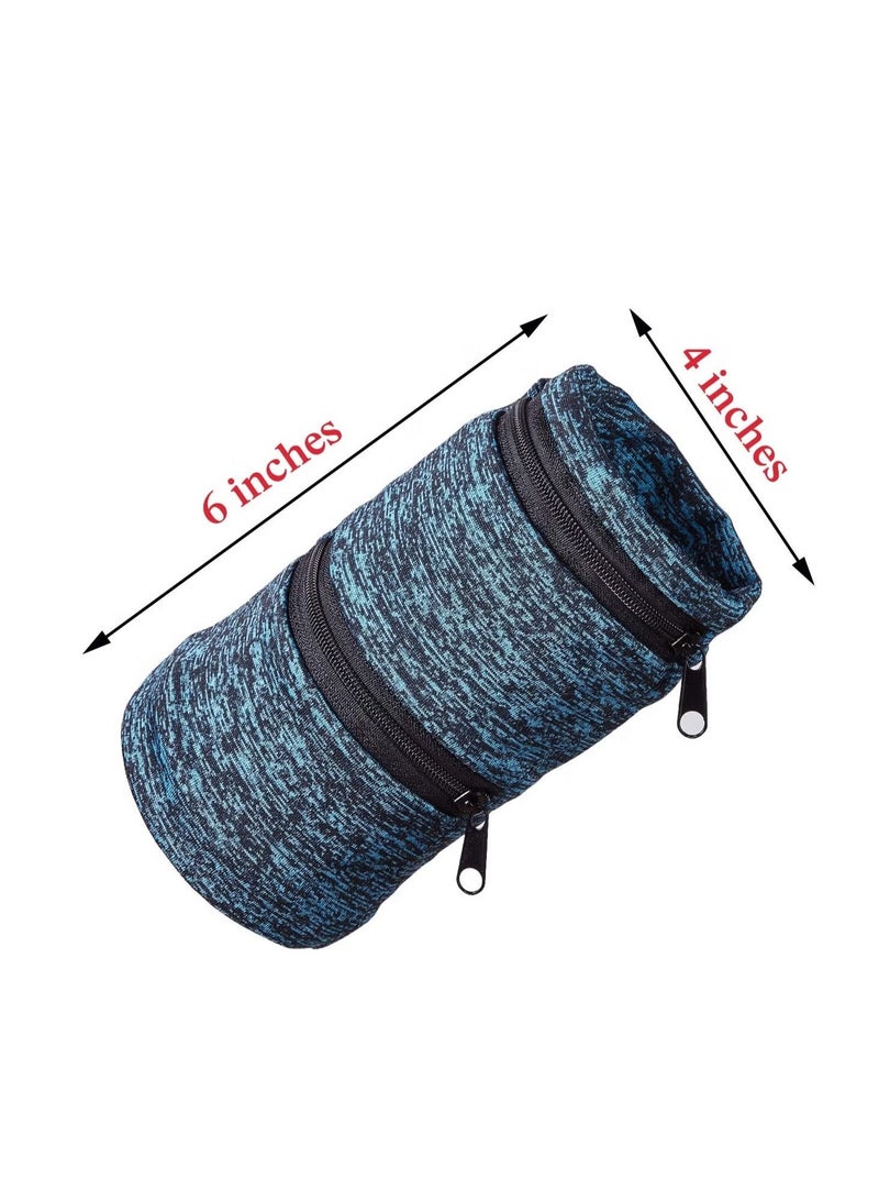 Ailily 4 pcs Wrist Pouch/Wrist Wallet -Sports Pocket Wristband Wallet with Zipper Pocket for Cash,ID Card,Ticket,Key,Jewelry. Perfect for Travel & Sports - Image 3
