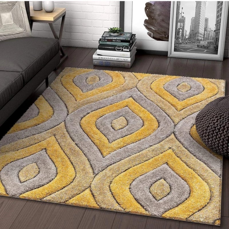 FRESH FROM LOOM Royal Heritage Edition Large 48 x 72 Inch Carpets for Home,Premium Shaggy Fur Rug Runner,Anti-Skid Bedroom Carpet,Premium Carpets for Living Area Office Sofa Room(4x6 feet),Multicolor - Image 1