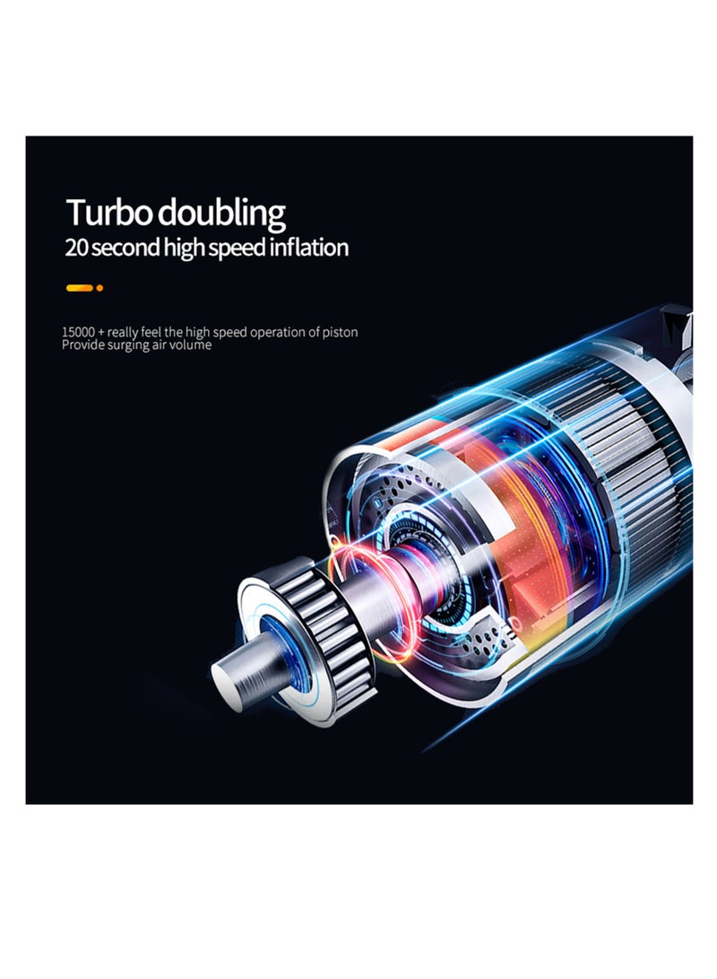 Air Compressor Tire Inflator Led Light Air Pump Portable, Tire Pump Pressure Gauge Car Tires Pressure Digital Tire, Car Air Pump Tire Electric Handheld Air Pump Smart Wireless Bicycle - Image 3