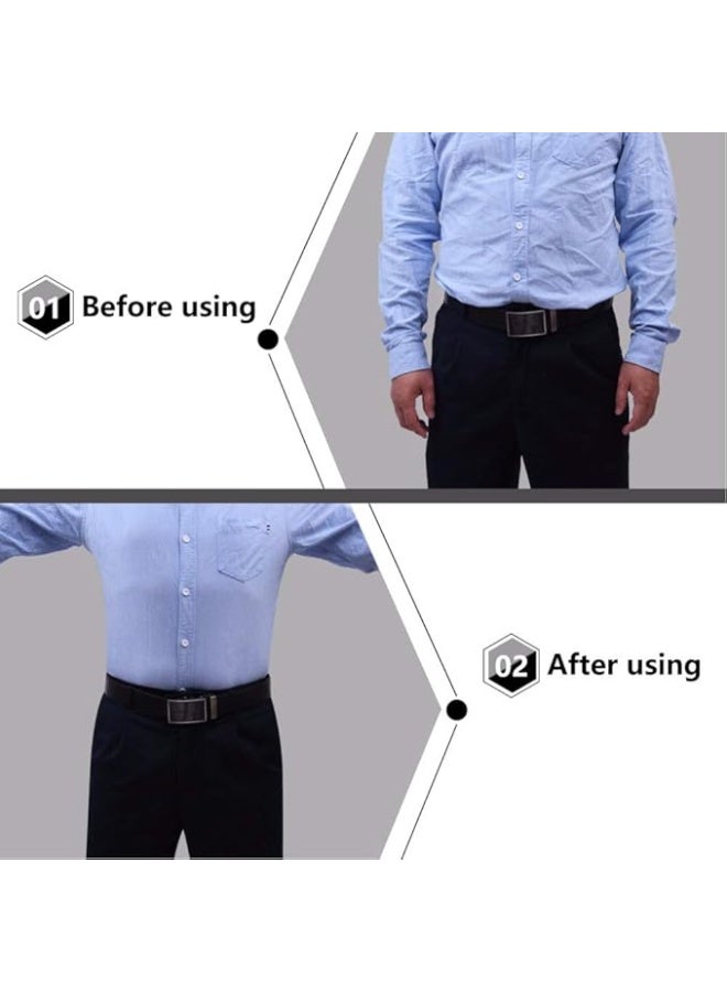 Accessorize Kingdom Men's Shirt Stays Upgrade Adjustable Elastic Garter Military Shirts Holder with Non-slip Locking Clamps (Black, free size) - Image 3