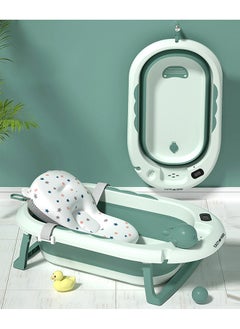 Eazy Kids Temperature Controlled Foldable Bathtub With Intelligent Temperature Monitoring Thermometer And Baby Head Shampoo Wash Rinse Mug - Green  - Image 4