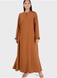 مودانيسا عباية بياقة دائرية  - Image 4