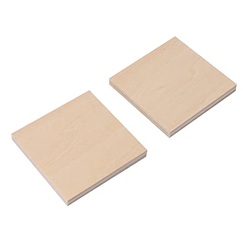 RDEXP 1.97x1.97x0.2in Square Wooden Pieces - Unpainted Wood Sheets for DIY Craft Carving - Set of 20 - Image 3