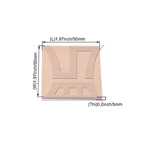 RDEXP 1.97x1.97x0.2in Square Wooden Pieces - Unpainted Wood Sheets for DIY Craft Carving - Set of 20 - Image 4