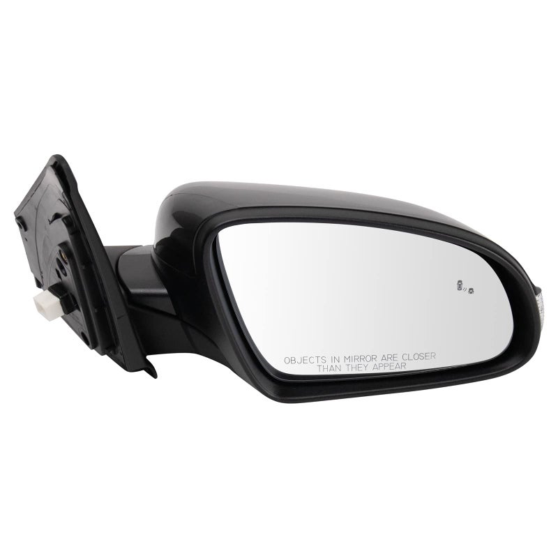 TRQ Passenger Side Power Heated Mirror Smooth Black Manual Folding Paint to Match Compatible with 20182021 Hyundai Kona HY1321257