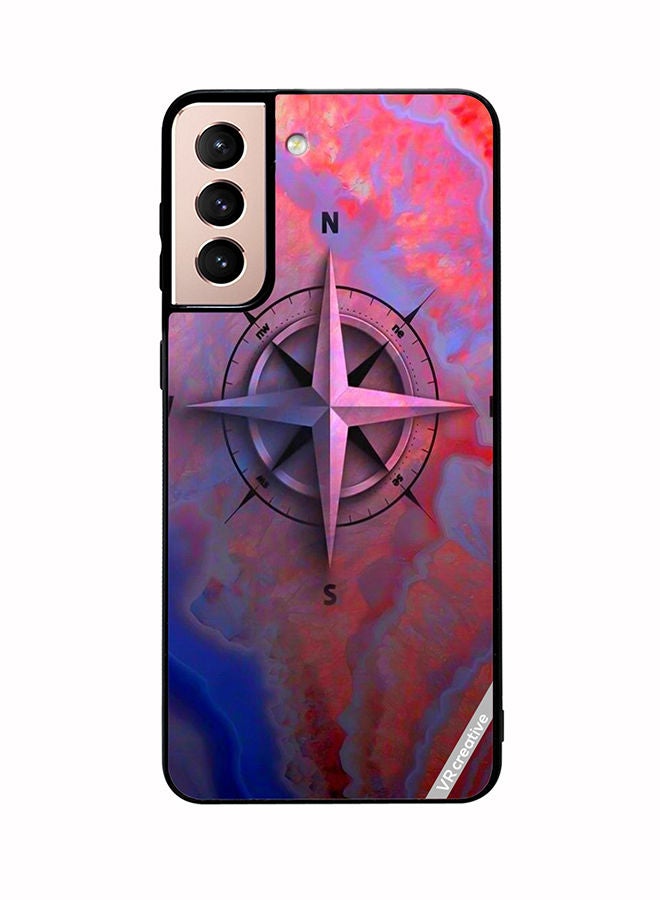 VR CREATIVE Protective Case Cover For Samsung Galaxy S21 Plus 5G Compas Design Multicolour - Image 1