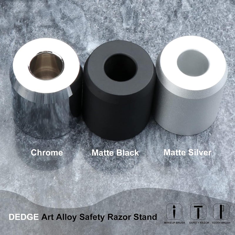 DEDGE Safety Razor Stand Matte Silver-Razor Holder Stand-Double Edge Safety Razor Stand-Shaver Holder for Bathroom Accessory-Opening Dimension is 1.7cm/0.67" - Image 4
