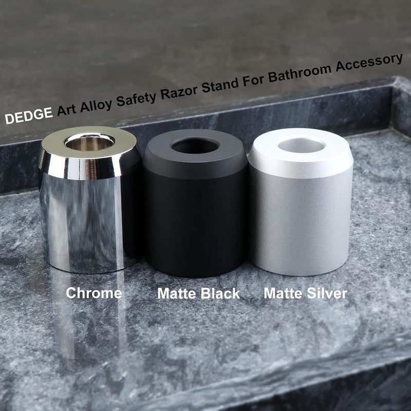DEDGE Safety Razor Stand Matte Silver-Razor Holder Stand-Double Edge Safety Razor Stand-Shaver Holder for Bathroom Accessory-Opening Dimension is 1.7cm/0.67" - Image 5