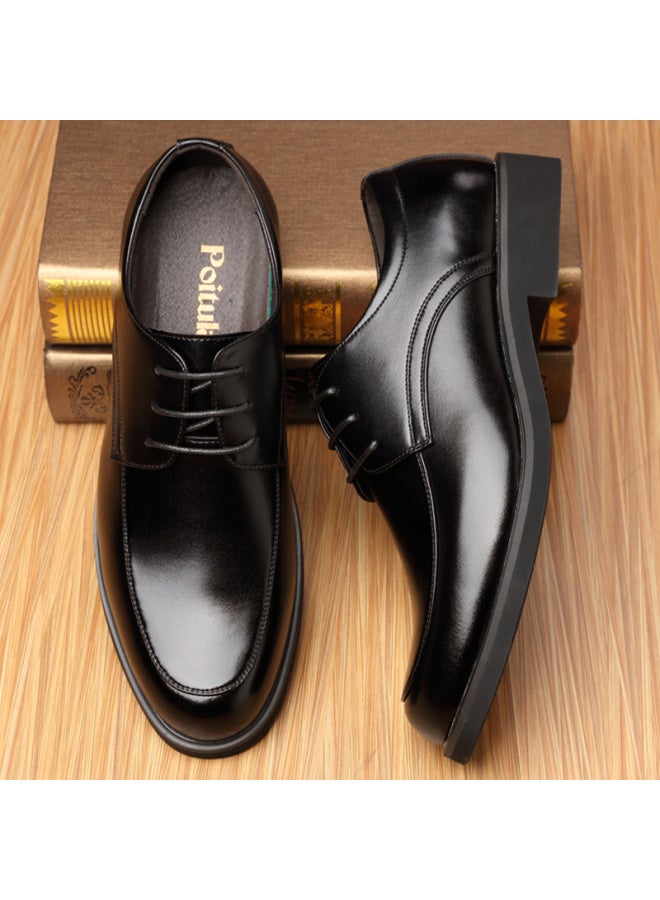 Poitulas Men's Lace-up Business Casual Shoes, British Comfortable Formal Shoes, Wedding Shoes For Men, 2029 Black, Size 41 - Image 5