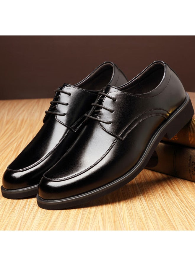 Poitulas Men's Lace-up Business Casual Shoes, British Comfortable Formal Shoes, Wedding Shoes For Men, 2029 Black, Size 41 - Image 4