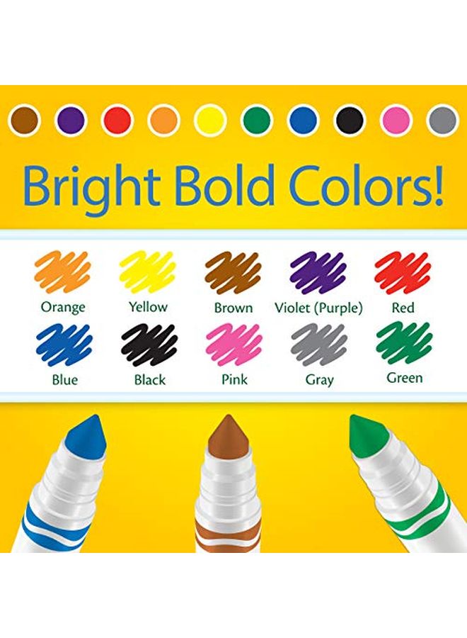 Crayola Broad Line Markers Bulk 12 Marker Packs With 10 Colors School Supplies Gift For Kids - Image 3