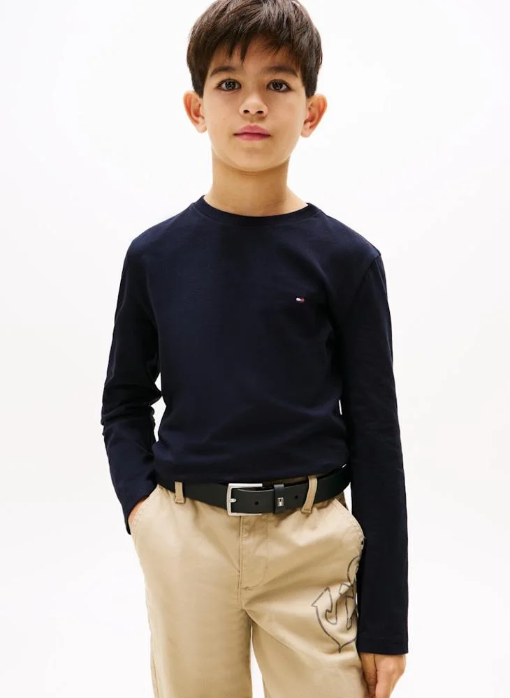 تومي هيلفيغر Kids Essential Crew Neck T-Shirt