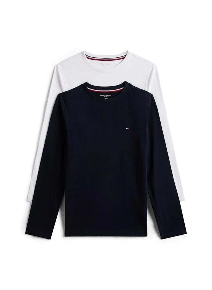 تومي هيلفيغر Kids Essential Crew Neck T-Shirt