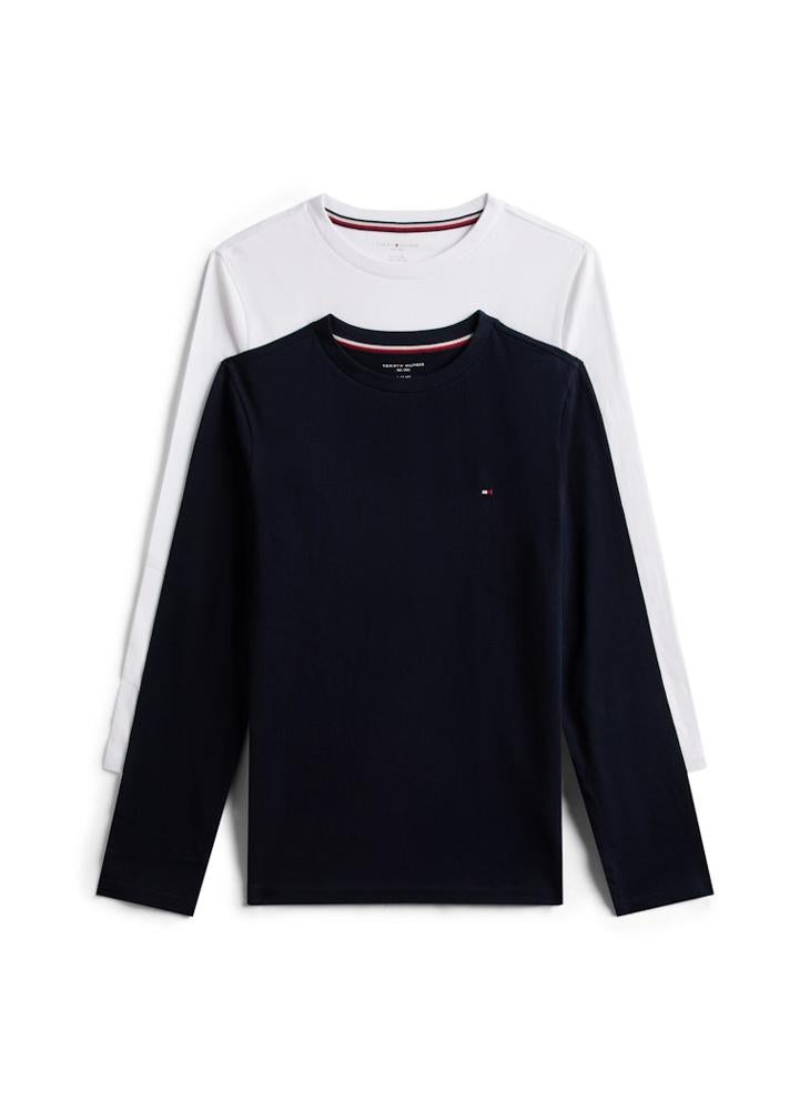 تومي هيلفيغر تيشيرت أساسي برقبة دائرية للأطفال - Image 1