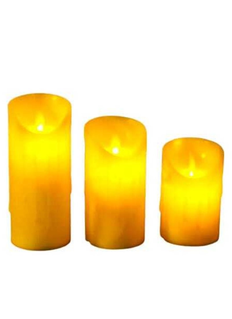 Hilalful - Battery Operated Flameless And Smokeless Candle - Large, Electric, Waxless Candles, Safe To Use, Perfect For Home Decoration In Eid, Ramadan, Birthdays For Bedroom, Living Room, Halls - Image 1