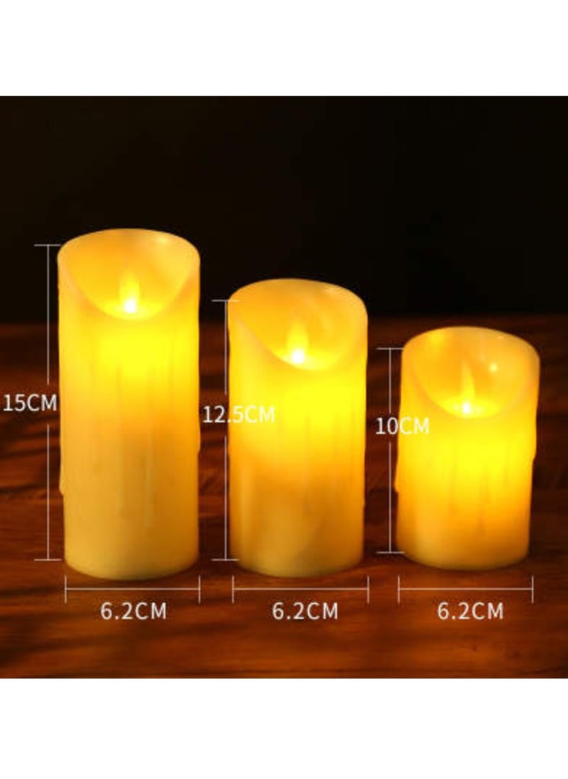 Hilalful - Battery Operated Flameless And Smokeless Candle - Large, Electric, Waxless Candles, Safe To Use, Perfect For Home Decoration In Eid, Ramadan, Birthdays For Bedroom, Living Room, Halls - Image 1