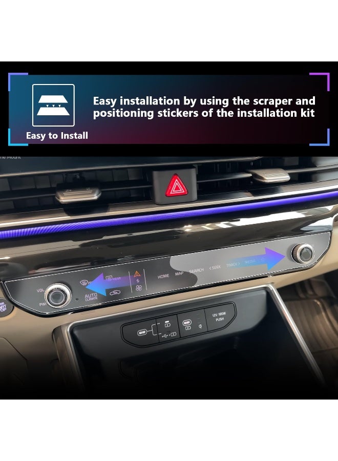 SXCY SXCY 2PCS for 2025 Kia Carnival Air Conditioning Screen Protector 2025 Carnival LCD Climate Control Touch Screen Protector Nano for Kia Carnival 2025 Accessories  - Image 4