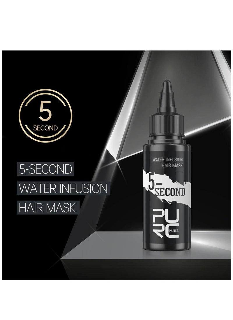 PURC - 5 Second Water Infusion Hair Mask 60ml Moisturize Dry Hair Fix Split Ends Anti-Frizz Boost Shine & Easily Absorbed Hair Mask Hair Strengthening Moisturizing & Repair Damaged Hair - Image 1
