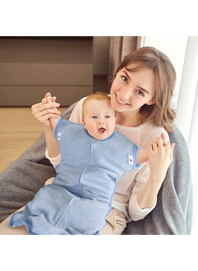 LAMAY Swaddle Blankets for infant Boys, 1 Pack Wrap Set, Newborn Adjustable Swaddles Sleep Sack, 0-6 Months/Grey/66cm - Image 5