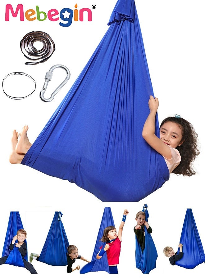 ميبيجين أرجوحة حسية للأطفال مع شماعات دوارة 360 درجة، مجموعة أرجوحة يوغا متينة مع الملحقات الضرورية، أرجوحة قابلة للتعديل للاستخدام الداخلي والخارجي، مصممة للأطفال والمراهقين - Image 1