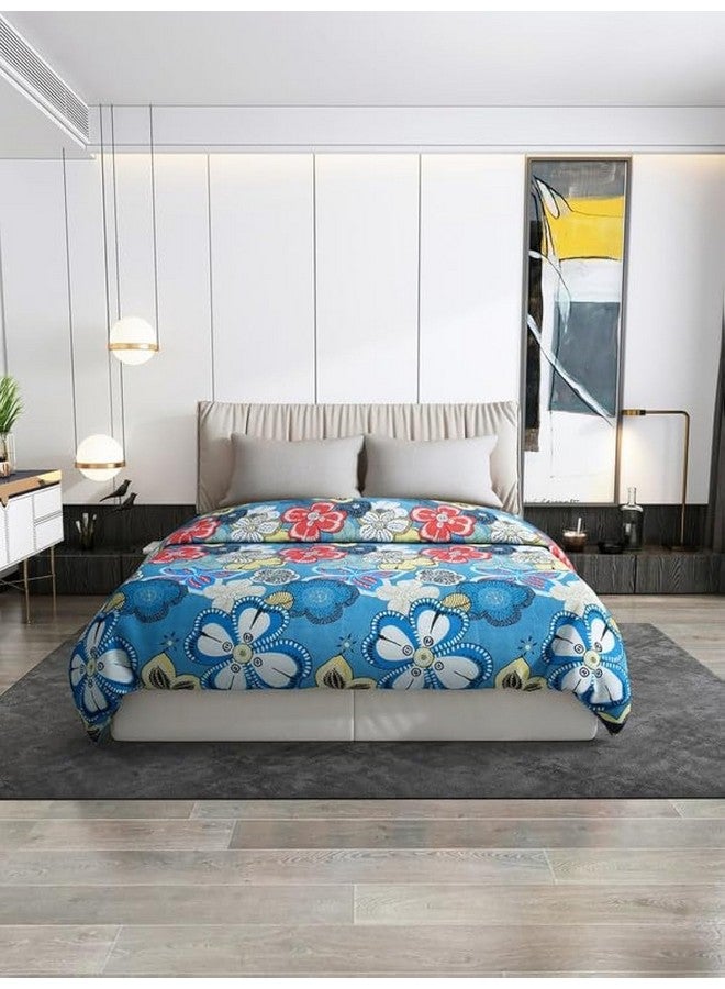 Nendle 400 TC Floral Pattern Premium Cotton Super King Size Bedsheets 108X108 Inches with Contrast Pillow Covers for Luxurious Softness and Anti Fade Prints (Floral Texture,Pack of 3) Multi Color - Image 1