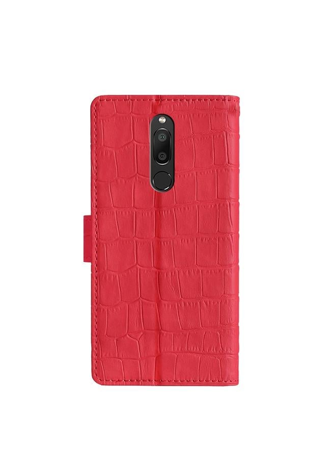 اس-توب جراب لهاتف Meizu Meilan 6T مصنوع من جلد البولي يوريثان بملمس جلد التمساح مع مشبك مغناطيسي - Image 3