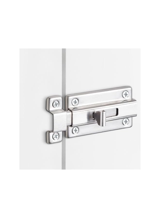 PROMASS promass 3 Inches Stainless Steel Door Latch, Sliding Lock Barrel Bolt, Heavy Duty Sliding Door Lock Surface Mounted Slide Bolt for All Types of Internal Doors  - Image 5