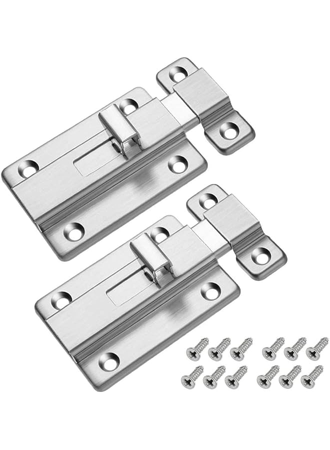 PROMASS promass 3 Inches Stainless Steel Door Latch, Sliding Lock Barrel Bolt, Heavy Duty Sliding Door Lock Surface Mounted Slide Bolt for All Types of Internal Doors  - Image 1