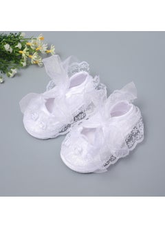 Generic Cotton Lace Princess Baby Walking Shoes Non-SlipPrincess Shoes White Princess Shoes White 