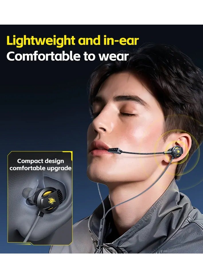 بليكستون سماعات Plextone RX5 باير إن-إير من نوع C مع ميكروفون قابل للفصل وقابل للطي. وسائد الأذن مصنوعة من السيليكون خفيف الوزن وغير القابل للانزلاق لتوفير شعور رائع أثناء الاستخدام والألعاب. - Image 5