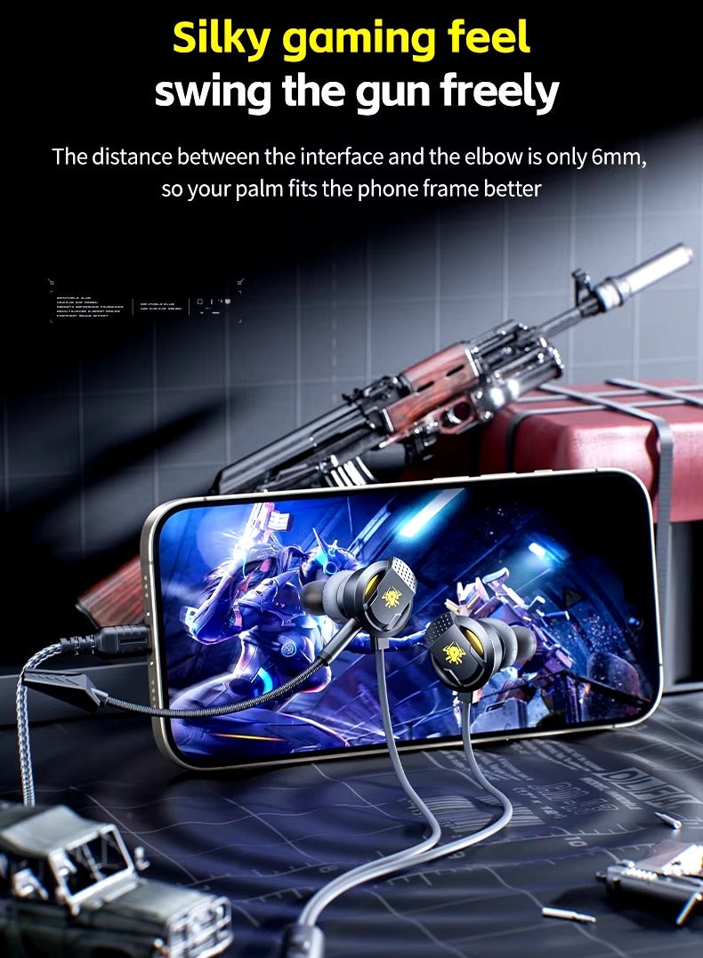 بليكستون سماعات Plextone RX5 باير إن-إير من نوع C مع ميكروفون قابل للفصل وقابل للطي. وسائد الأذن مصنوعة من السيليكون خفيف الوزن وغير القابل للانزلاق لتوفير شعور رائع أثناء الاستخدام والألعاب. - Image 2