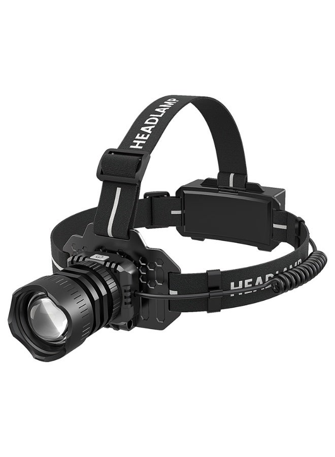 NIBEMINENT Highlight P50 Zoom LED Headlamp with Type-C Charging - Outdoor Fishing Induction Light