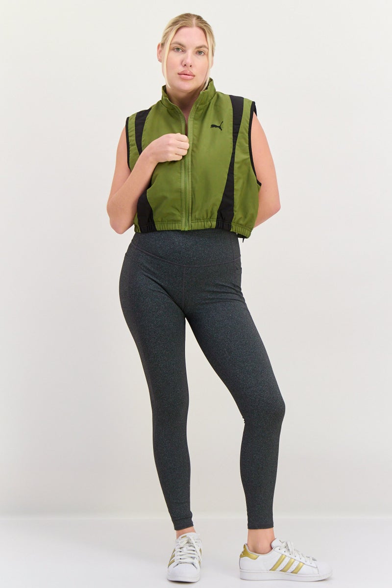PUMA سترة تدريب رياضية نسائية، زيتوني - Image 4