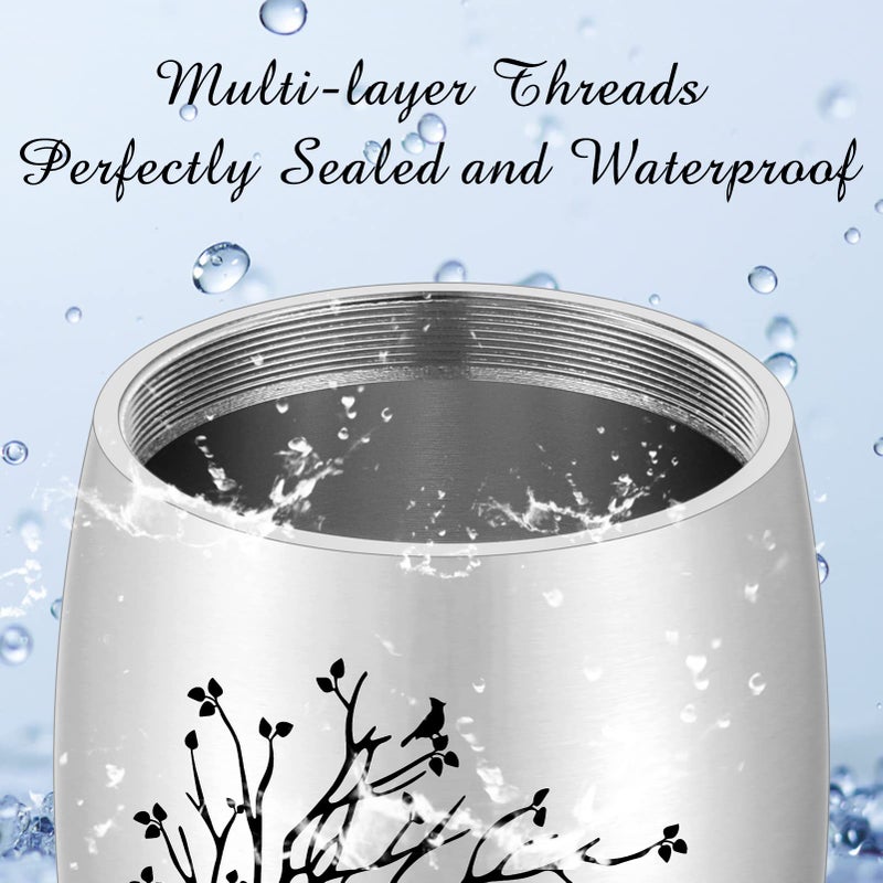 abooxiu 3 Inches Small Urn for Ashes Tree of Life Aluminum Mini Urn for Ashes Cremation Keepsake for Human Ashes Memorial Ashes Holder for Women Men - Image 4