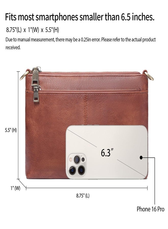 SENDEFN Leather Crossbody Bag for Women Small Clutch Purses Crossbody Shoulder Handbag Wallet Purses RIFD Card Slots - Image 5