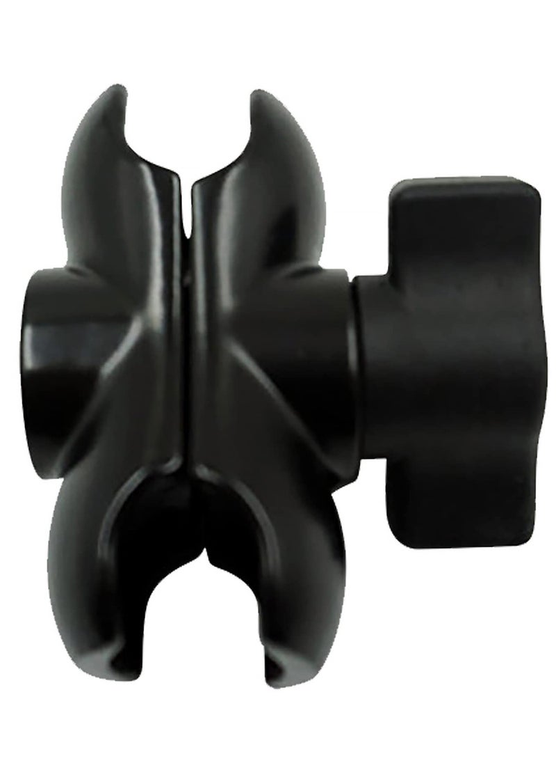 Excefore - 60mm Short Long Double Socket Arm Camera Clamp Mount For Ball Bases For Camera Bicycle Motorcycle Phone Holder, Black - Image 1