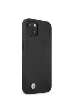 BMW Bmw Real Leather Hard Case With Card Slot Debossed Wordmark On Tone Stitchings For Iphone 13 (6.1") - Black  - Image 2