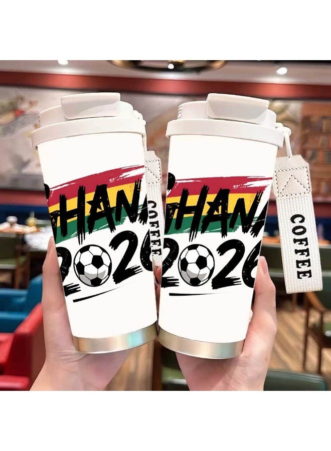 FIFA 520ml World Cup Printed Stainless Steel Insulated Water Bottle Double Wall Vacuum Thermal Flask Leakproof Cup for Hot & Cold Drinks - Image 3