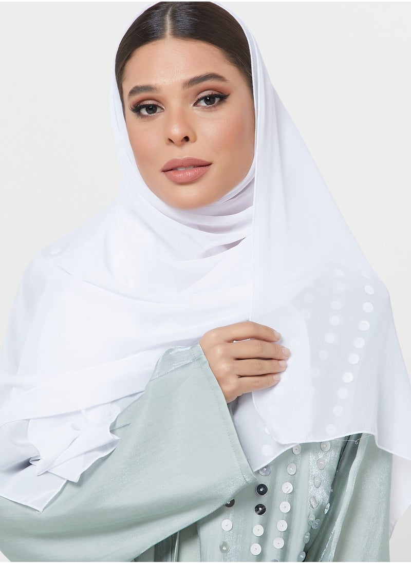 Khizana Embellished Tassle Detail Abaya With Sheila  - Image 4