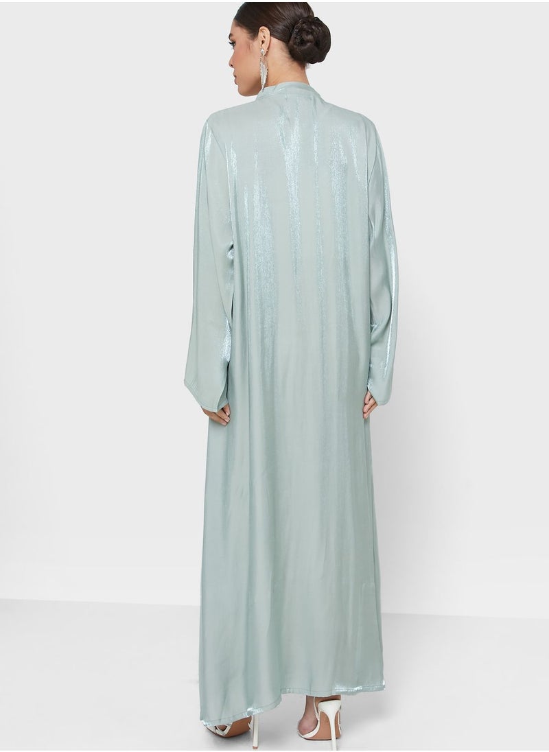 Khizana Embellished Tassle Detail Abaya With Sheila  - Image 2