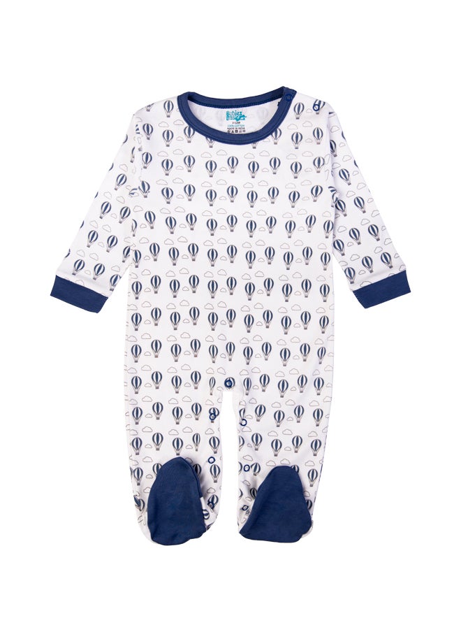 Babies Basic - 5 Piece Unisex 100% Cotton Gift Set Include Bib, Romper, Mittens, Cap And Sleepsuit/Jumpsuit- I Can Fly - Image 1