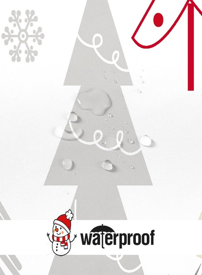 YOSTEV Christmas Shower Curtain, Colorful Christmas Tree Shower Curtains for Bathroom Decor, Red Green Winter Holiday Shower Curtain, Merry Christmas Xmas Pine Fabric Cloth Bath Curtain, 72 x 72 Inch - Image 5