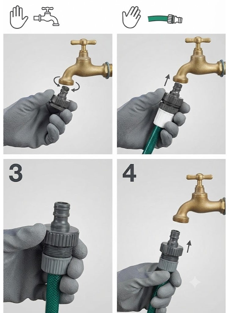 Beorol-3/4" Garden Tap Connector Adapter And 1"-3/4" Reducer - Image 3