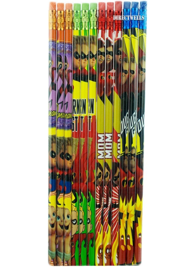 Disney Incredibles 2 12 Wood Pencils Pack