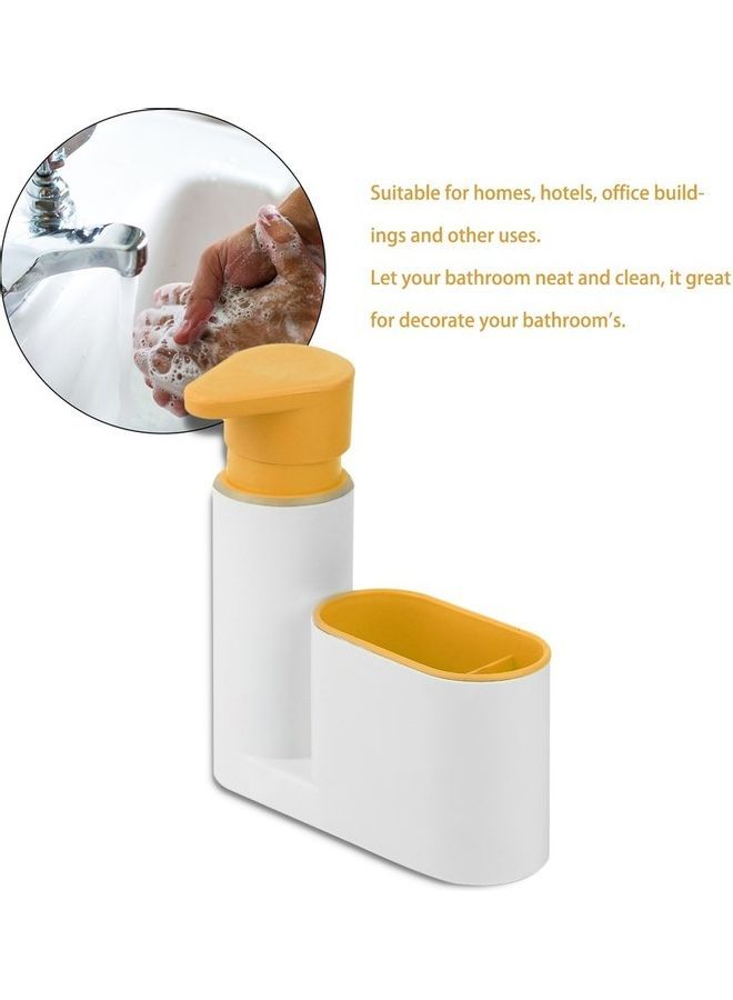 نيبمينينت موزع صابون لغسل اليدين متعدد الوظائف أبيض/أصفر 18 x 6 16.5سم - Image 1