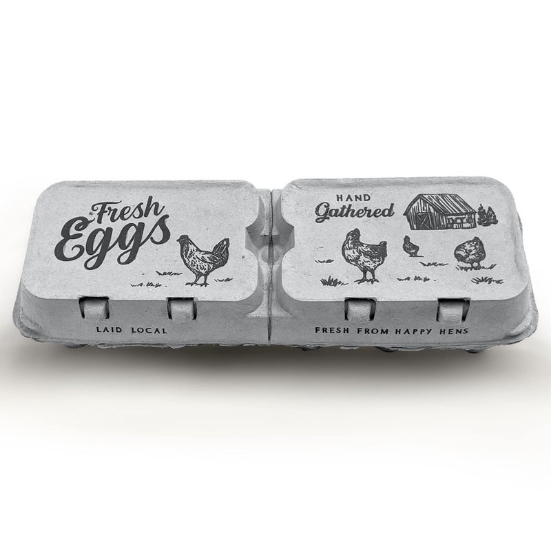 Henlay Half Dozen Egg Cartons Full Dozen Can Split to Half Dozen Size Each Carton Securely Holds 6 or 12 Extra Large Eggs Natural 250 
