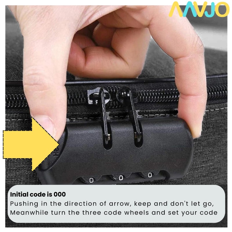 Aavjo A4 Size Document File Folder Storage Bag | Multilayer Docs Organiser with Lock Waterproof - Large (Black) - Image 5
