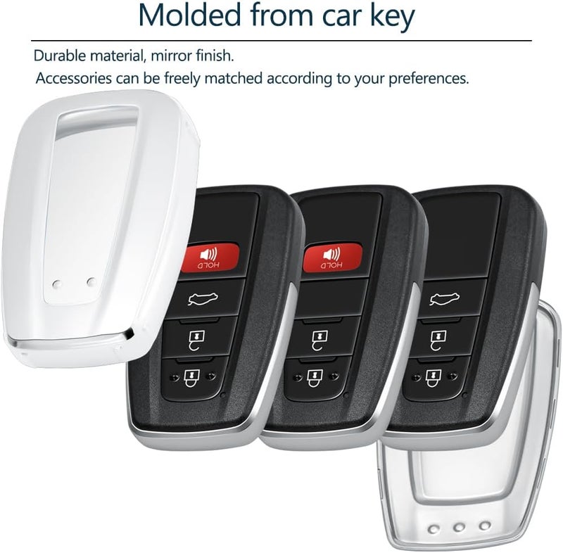 Lcyam Key Fob Cover for Toyota with Metal Keychain - Compatible with 2021-2022 Models - Image 2