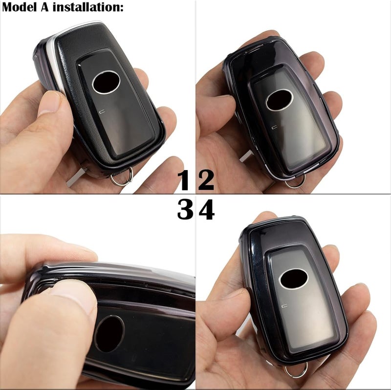 Lcyam Key Fob Cover for Toyota with Metal Keychain - Compatible with 2021-2022 Models - Image 4