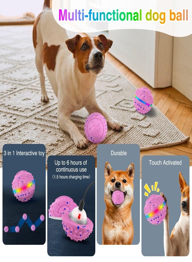 Vizbrite Interactive Dog Toys, Waterproof Smart Dog Ball, Rechargeable Moving Bouncing Dogs Ball with RGB Lights, 3 in 1 Play Modes Keeps Dogs Busy, E-TPU Material for Small Medium Dogs - Image 5